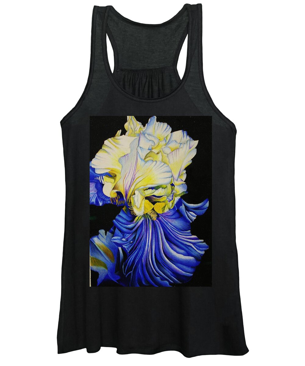Flora Women's Tank Top featuring the drawing Blue Magic by Bruce Bley