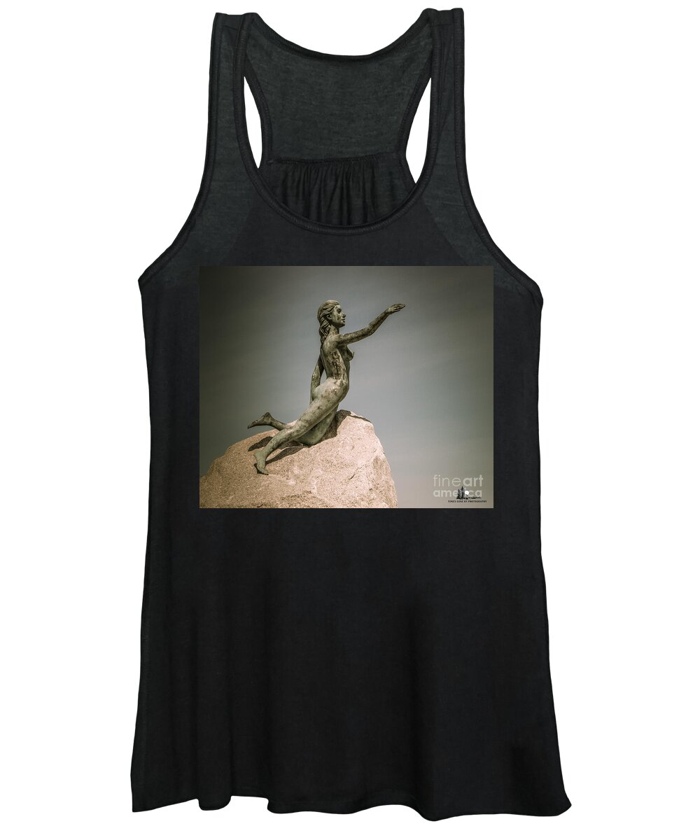 Blue Water Women's Tank Top featuring the photograph Blue Water Maiden by Grace Grogan