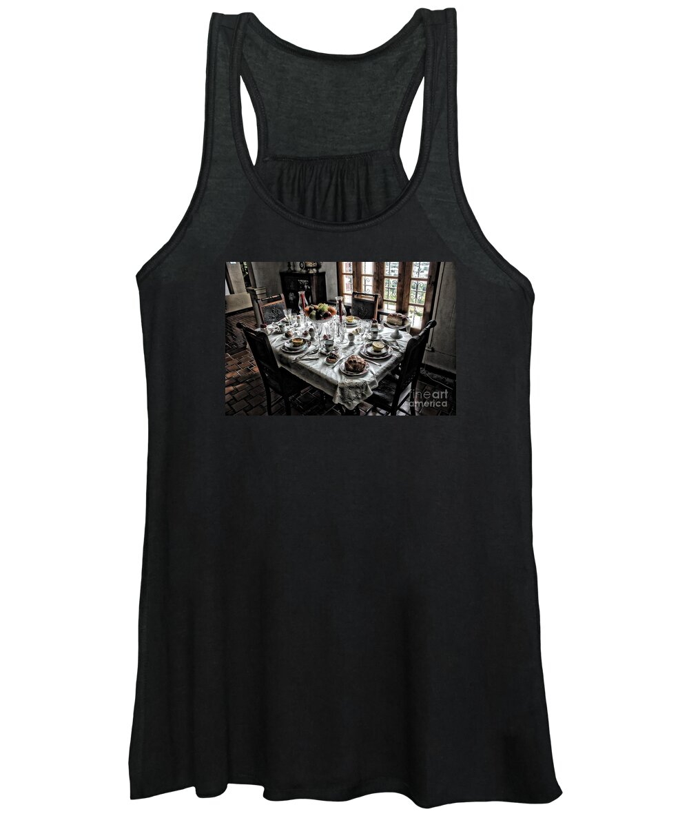 Photography Women's Tank Top featuring the photograph Downton Abbey Breakfast by Alice Terrill