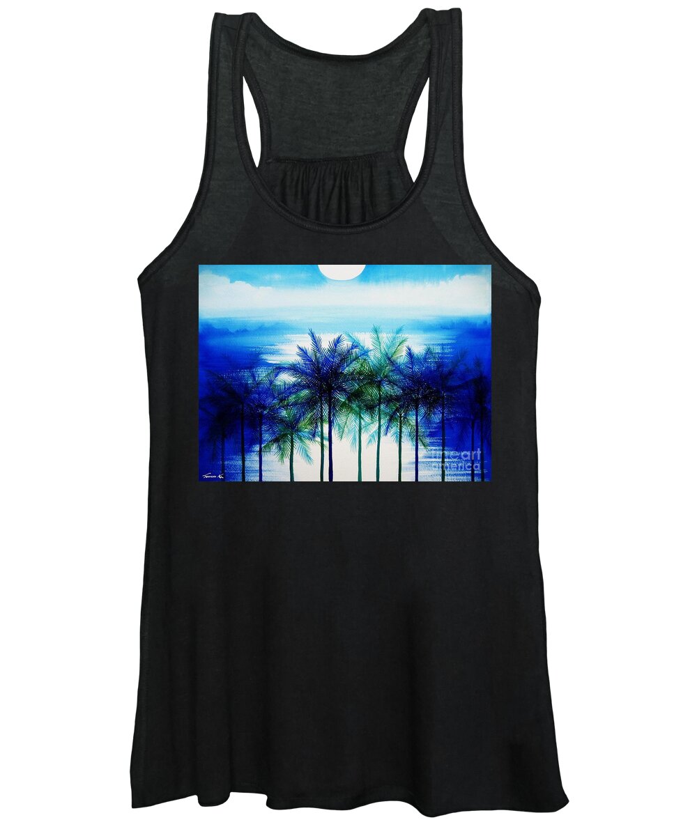 Ocean Women's Tank Top featuring the painting Breathtaking by Frances Ku