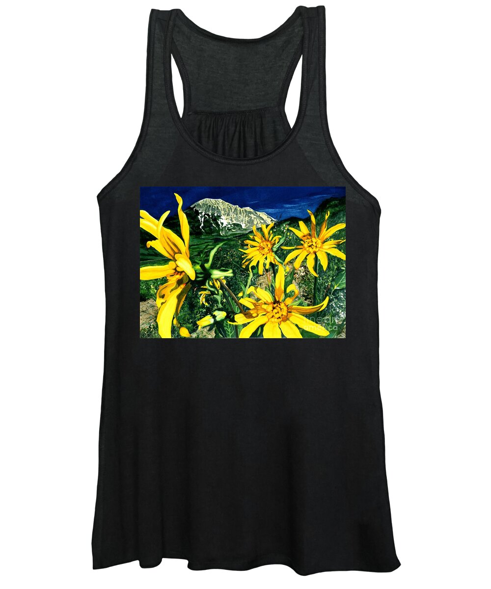 Flowers Women's Tank Top featuring the painting Burst of Summer by Barbara Jewell