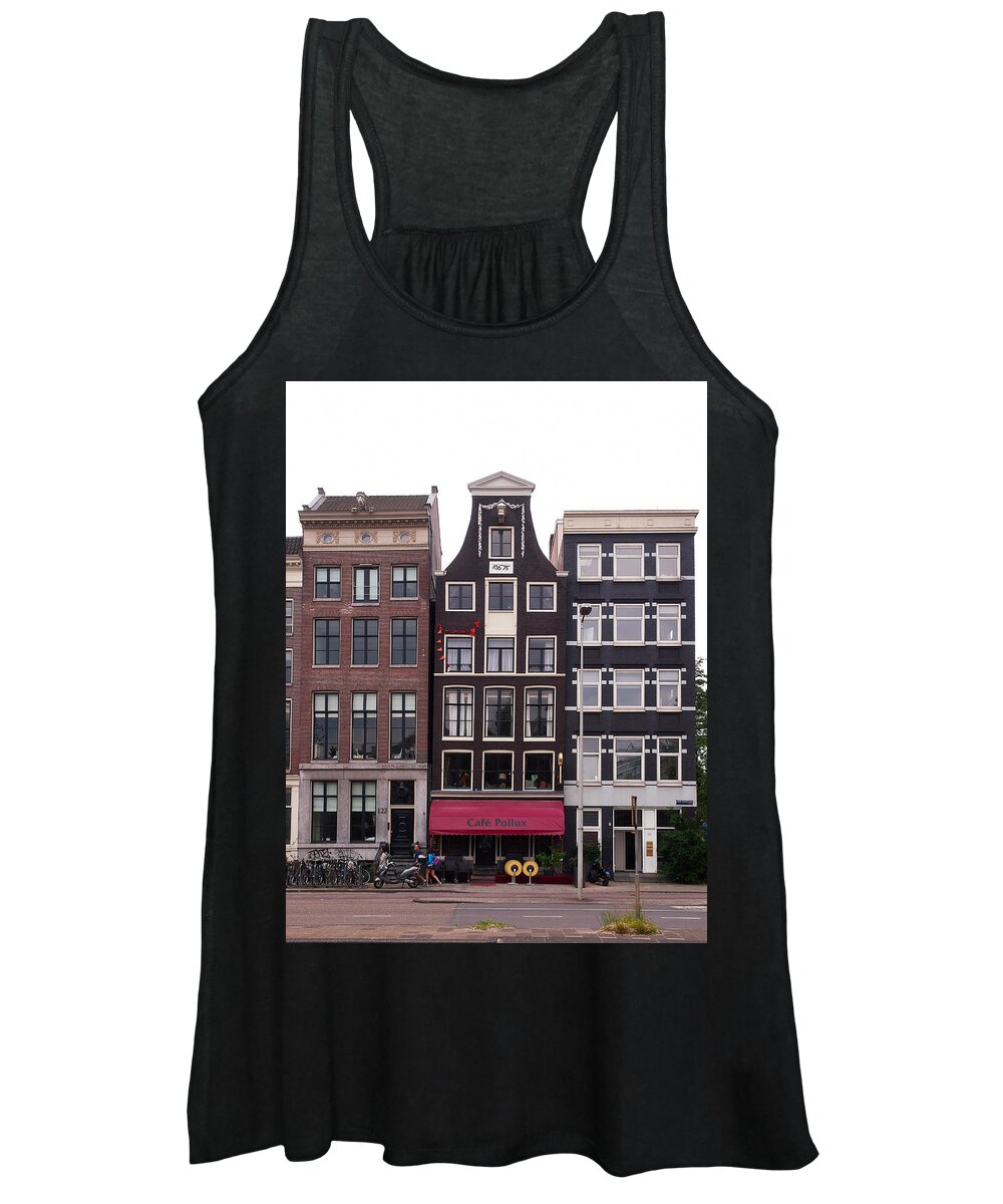 Alankomaat Women's Tank Top featuring the photograph Cafe Pollux Amsterdam by Jouko Lehto
