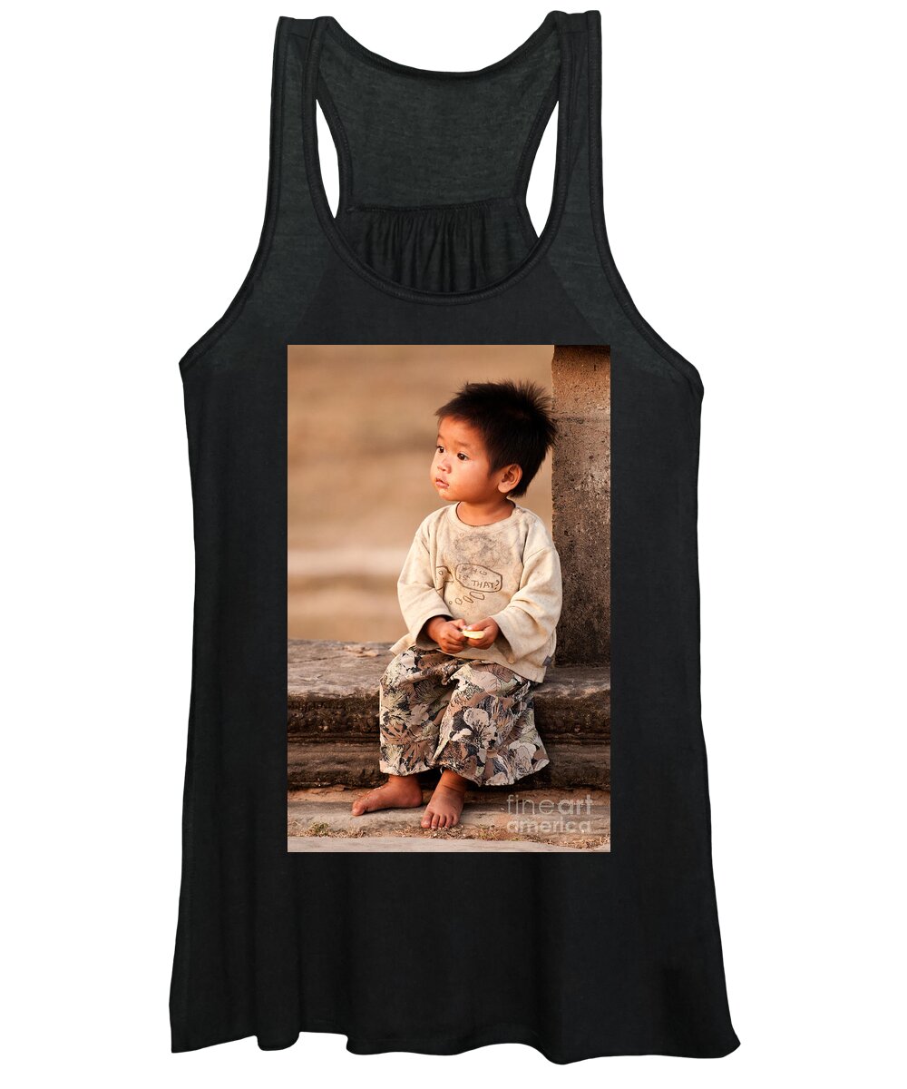Cambodia Women's Tank Top featuring the photograph Cambodian Girl 02 by Rick Piper Photography