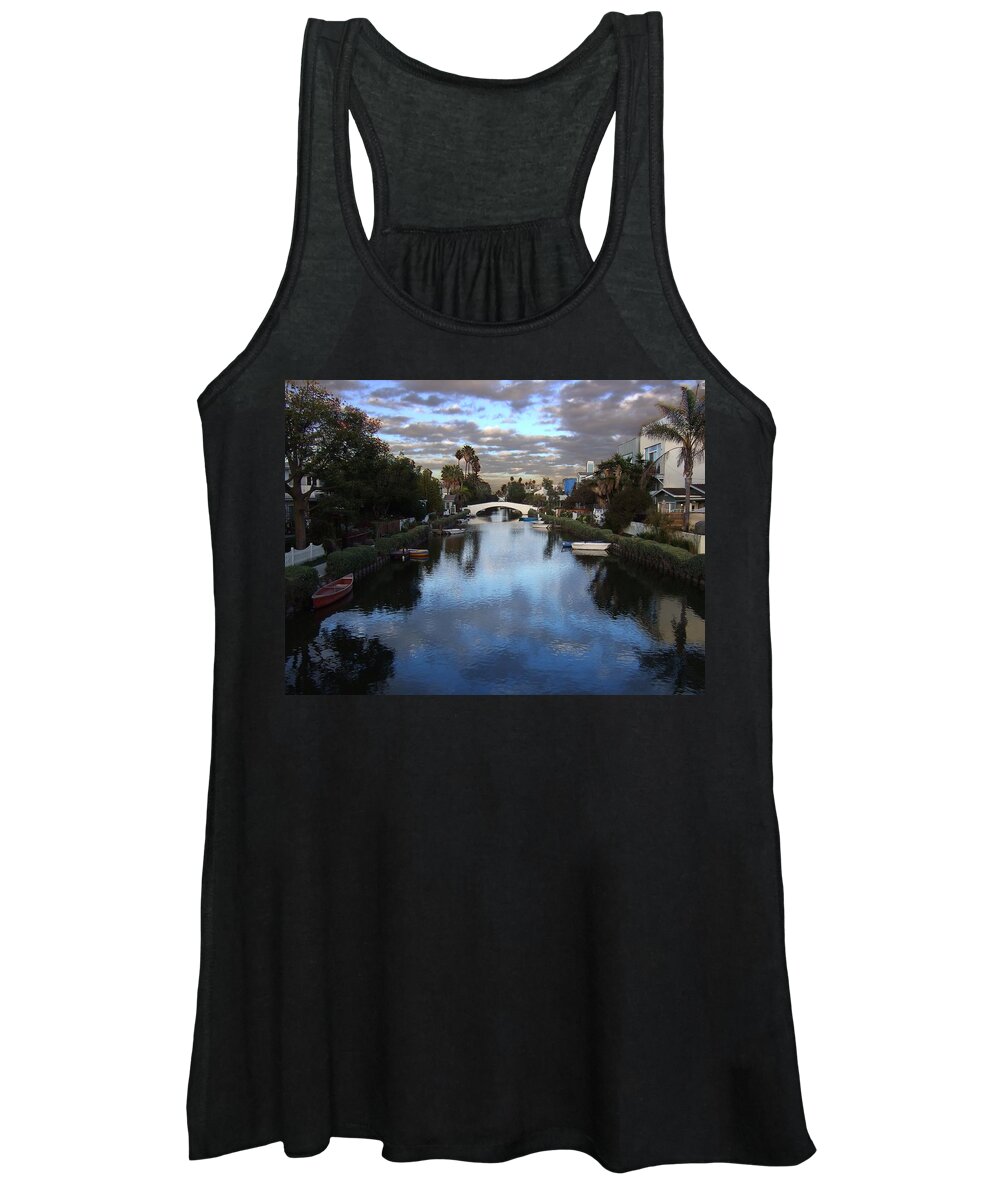 Los Angeles Women's Tank Top featuring the photograph Canal by Steve Ondrus