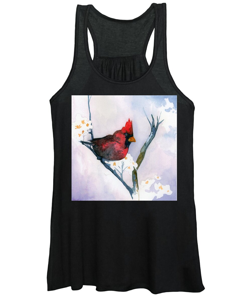 Bird Women's Tank Top featuring the painting Cardinal by Sean Parnell