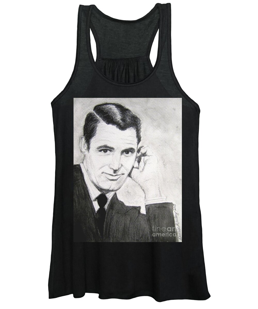 Cary Grant Women's Tank Top featuring the painting Cary Grant by Denise Railey