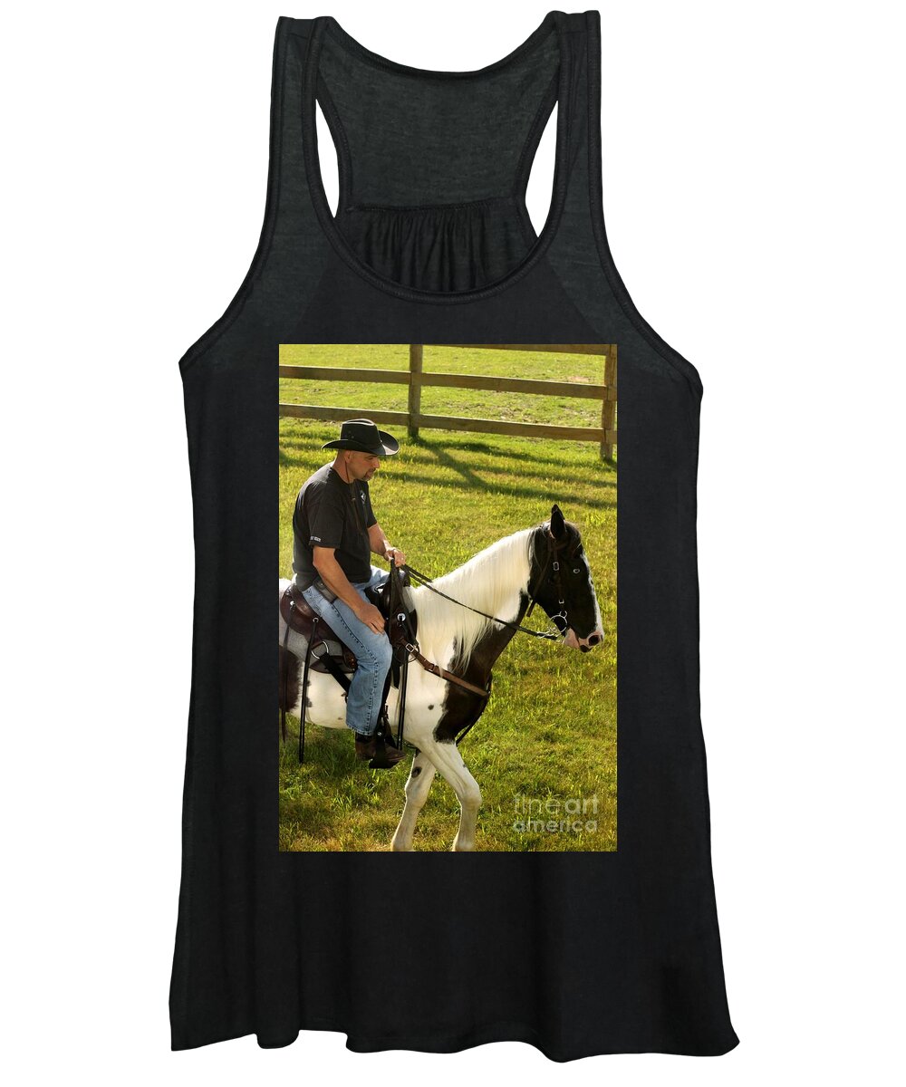 Horse Women's Tank Top featuring the photograph Casual Ride by Janice Byer