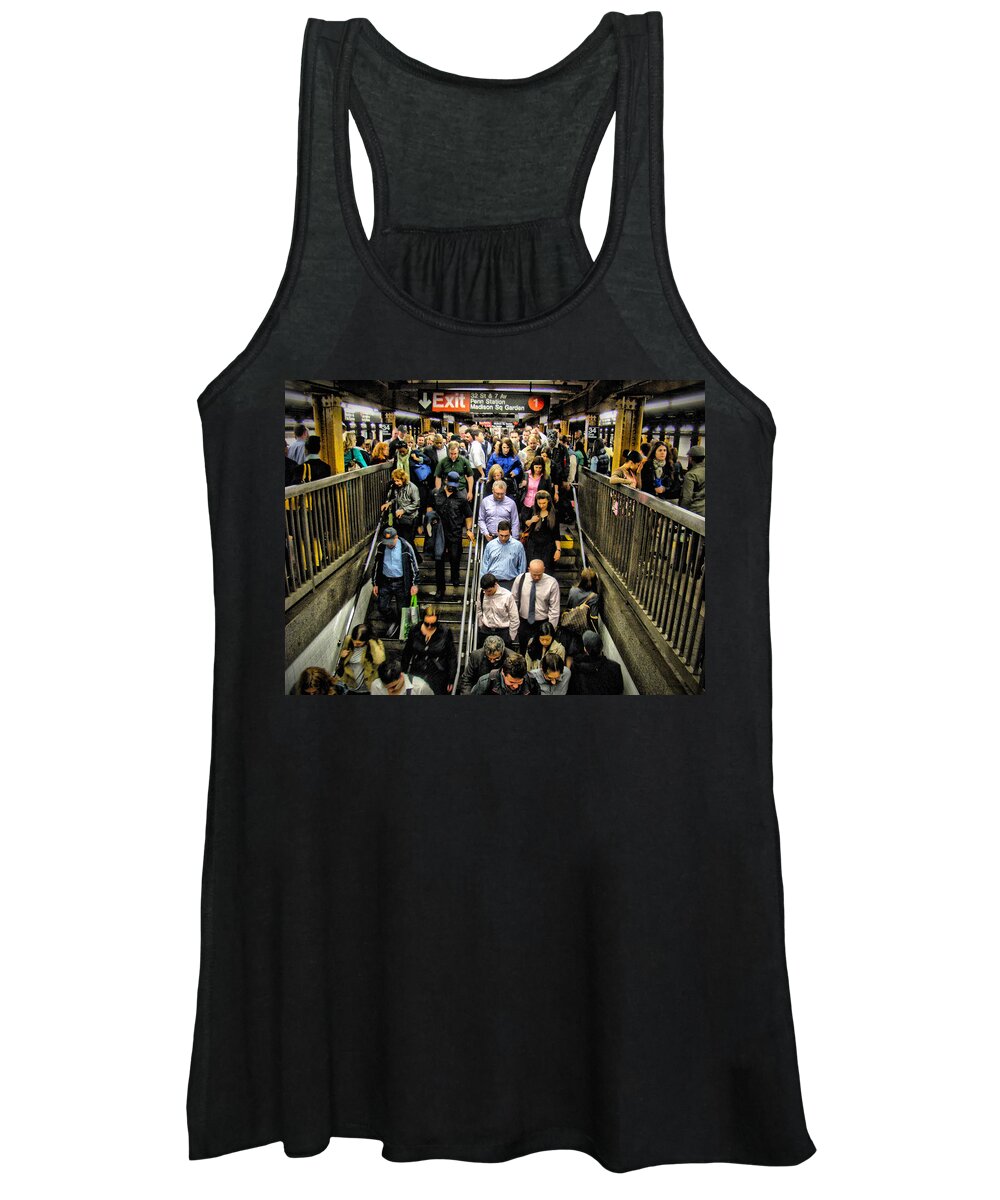 Subway Women's Tank Top featuring the photograph Catching The Subway by Alice Gipson