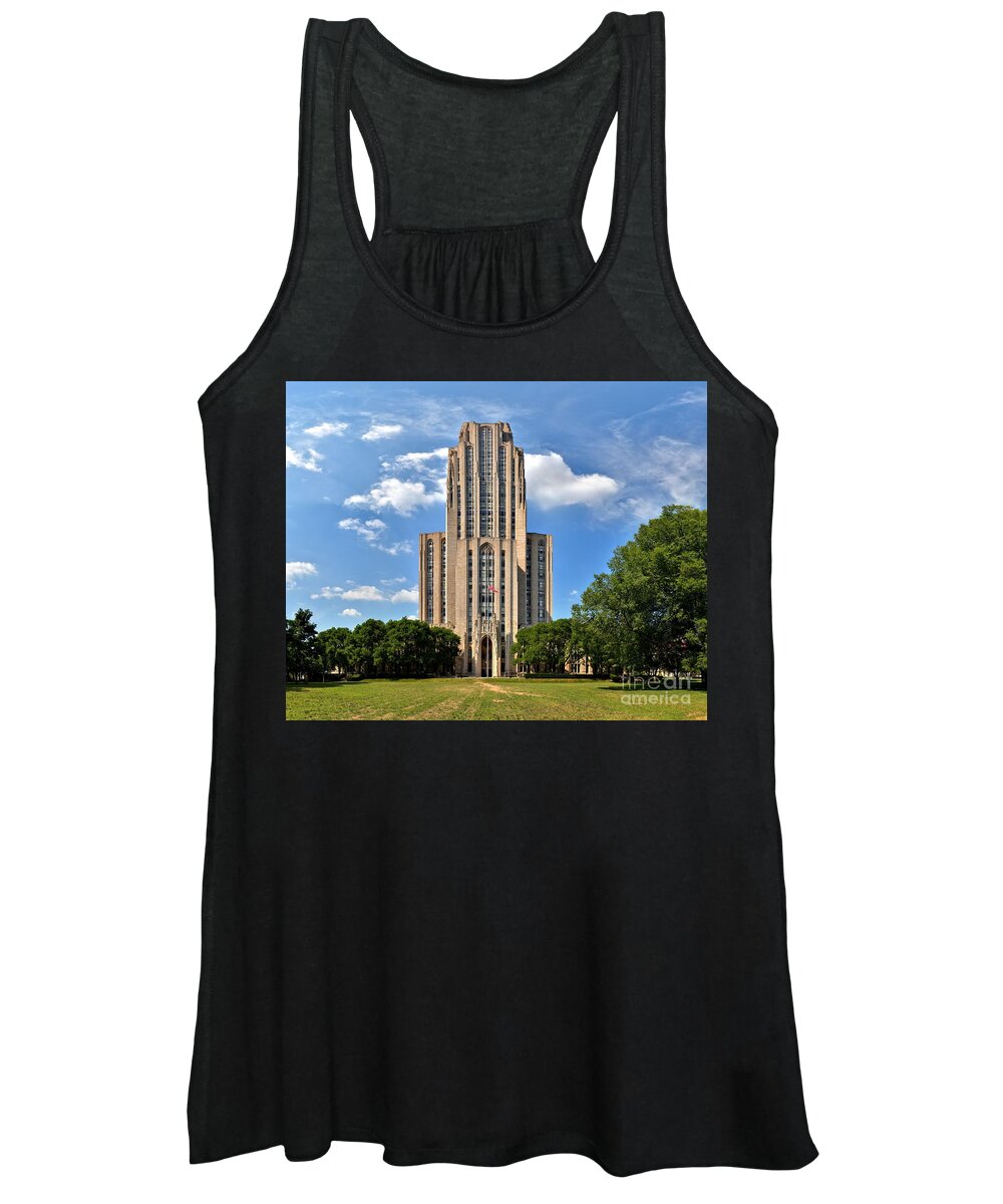Cathedral Of Learning Women's Tank Top featuring the photograph Cathedral Of Learning Pittsburgh PA by Adam Jewell