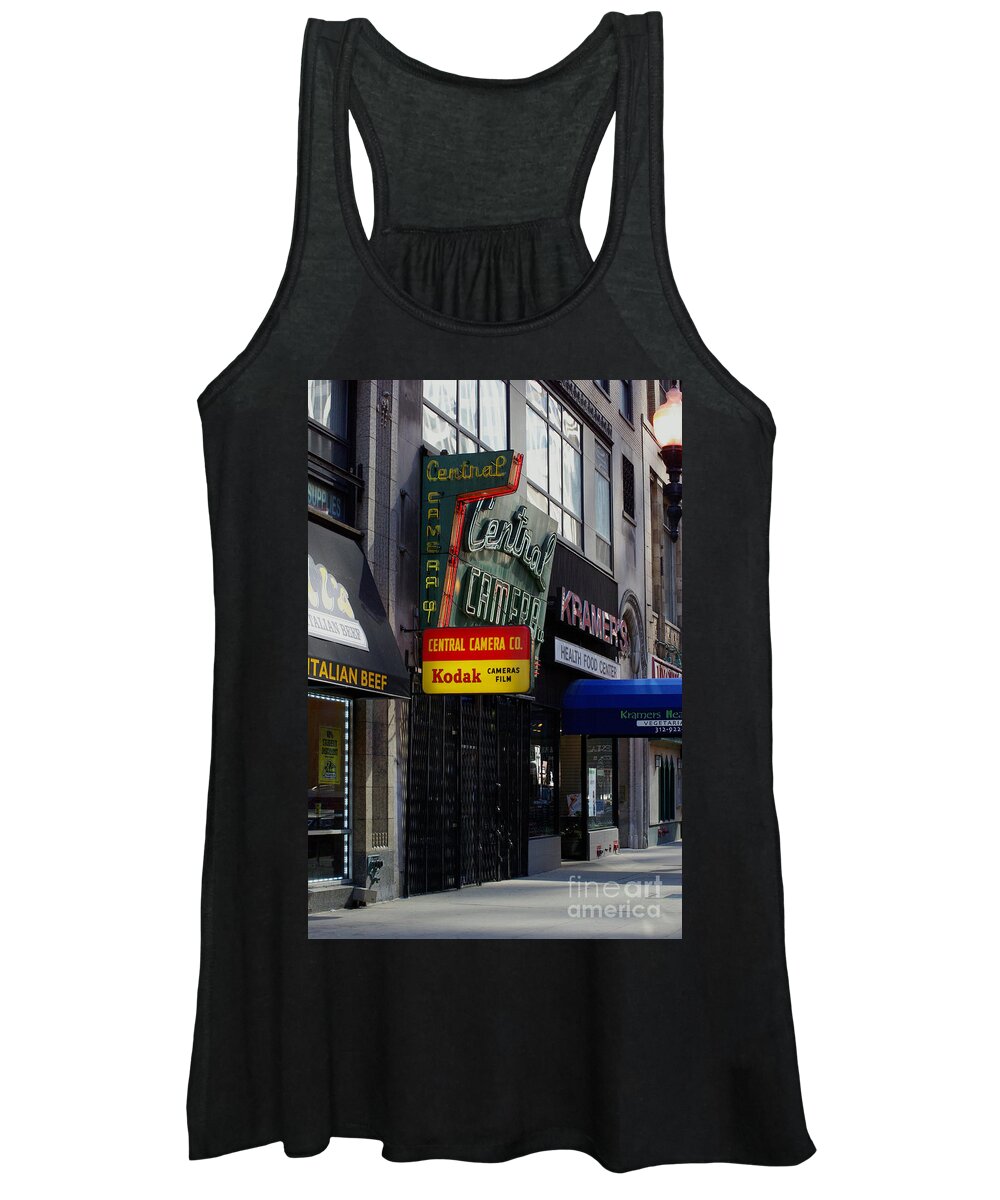Frank-j-casella Women's Tank Top featuring the photograph Central Camera Chicago by Frank J Casella