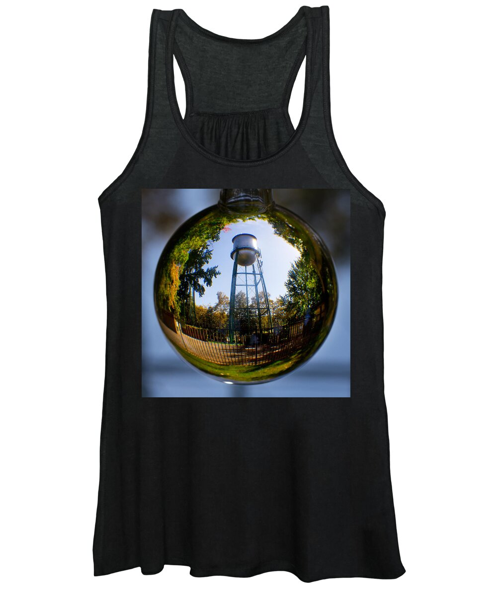 Water Women's Tank Top featuring the photograph Chico Water Tower by Robert Woodward