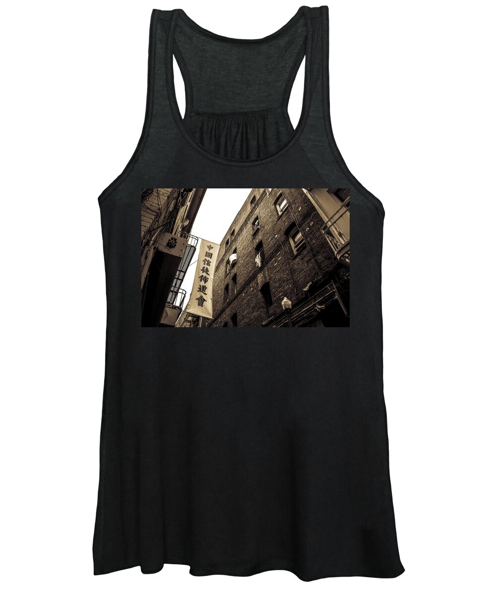 San Francisco's Chinatown Has Always Been One Of My Favorite Places To Explore. It Is Filled With Mystery And Adventure. I Never Get Tired Of It And Always Manage To Find New Things. Women's Tank Top featuring the photograph Chinatown Alley by Spencer Hughes