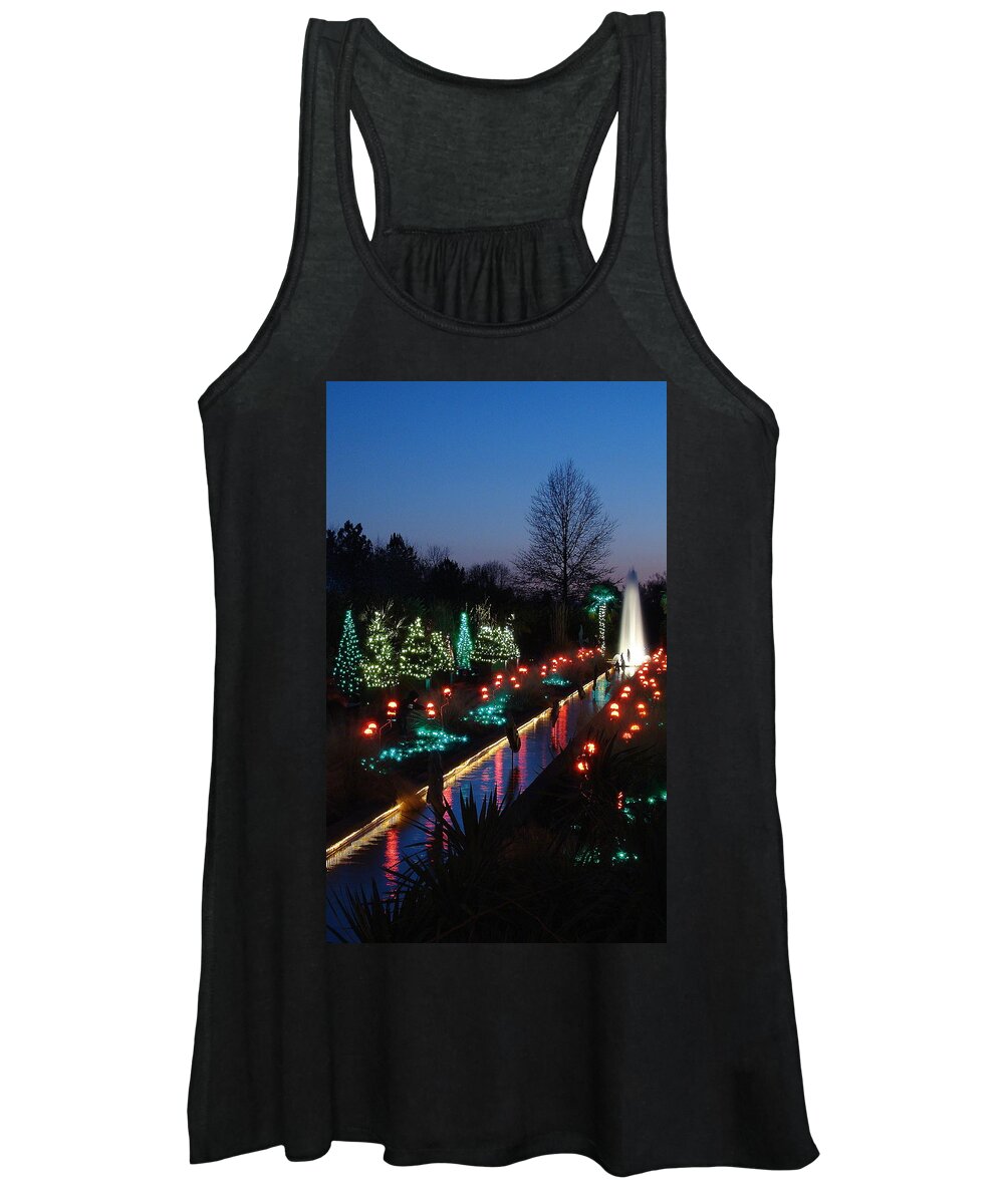 Fine Art Women's Tank Top featuring the photograph Christmas Reflections by Rodney Lee Williams