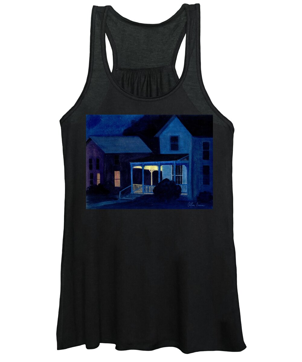 Landscape Women's Tank Top featuring the painting Church Street by Arthur Barnes