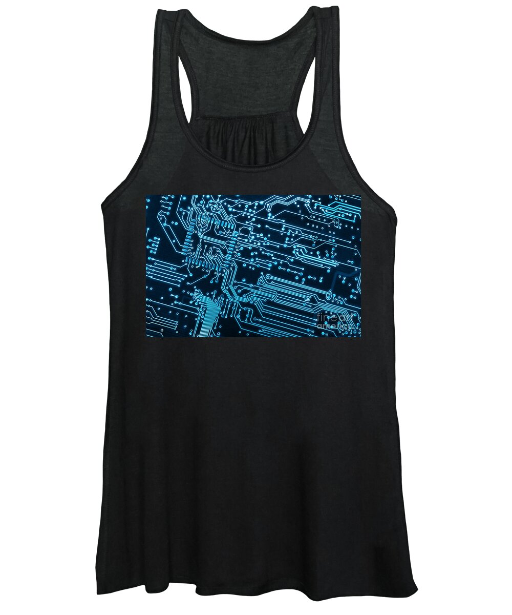 Abstract Women's Tank Top featuring the photograph Circuit Board by Carlos Caetano