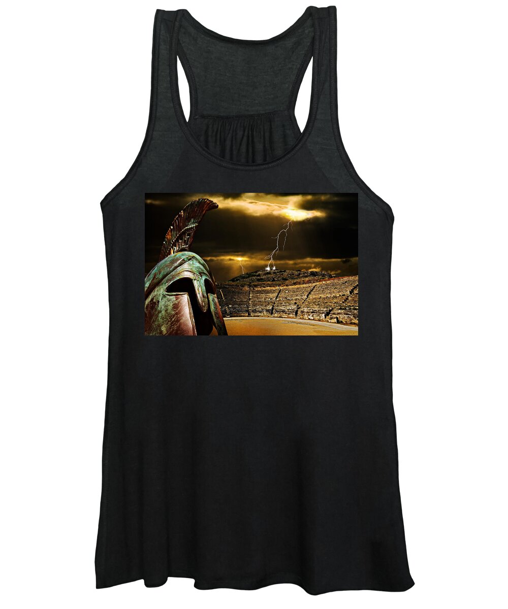 Greece Women's Tank Top featuring the photograph Clash Of The Titans by Meirion Matthias