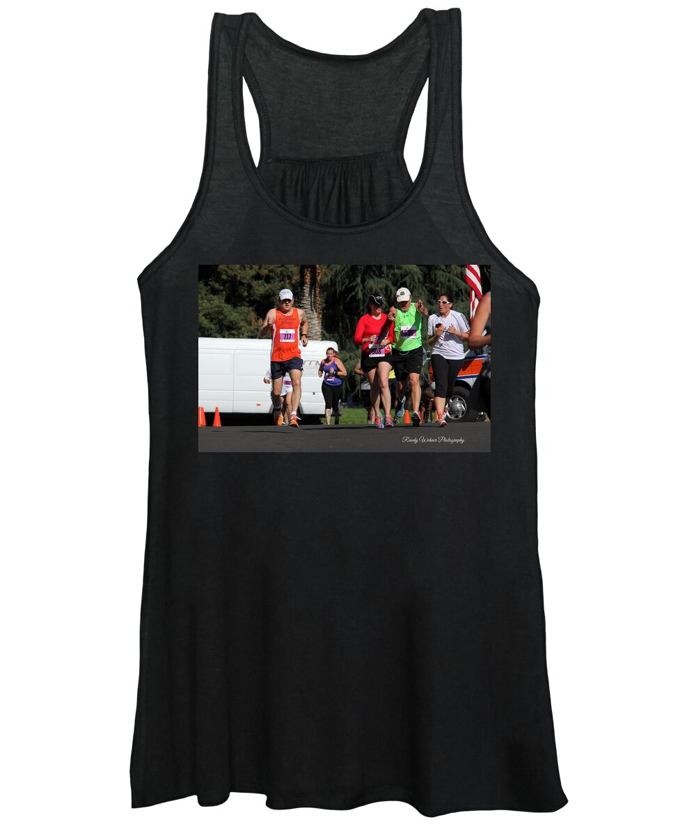 Alzheimer's 5k Run 2014 Women's Tank Top featuring the photograph Clearing the Path by Randy Wehner