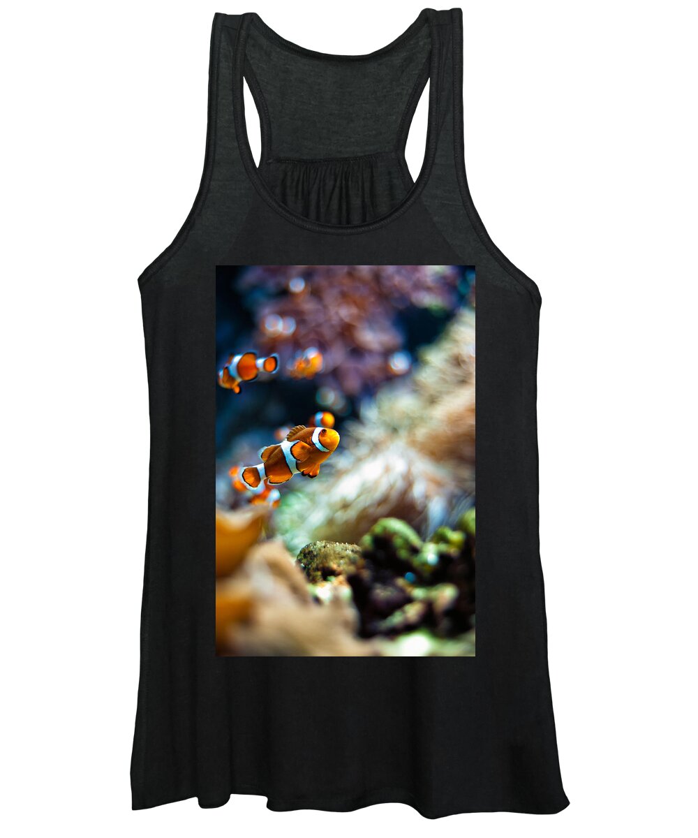 Red Women's Tank Top featuring the photograph Clownfish by U Schade