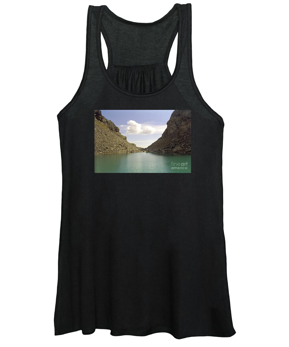 Orobic Women's Tank Top featuring the photograph Coca Lake by Riccardo Mottola