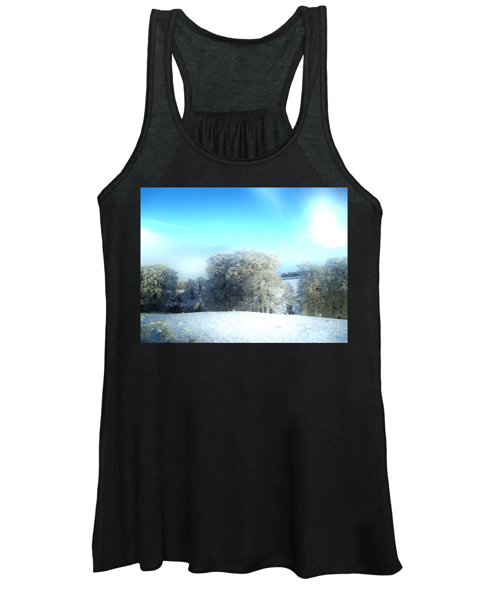 Winter Women's Tank Top featuring the photograph Cold Blue by Nina Ficur Feenan