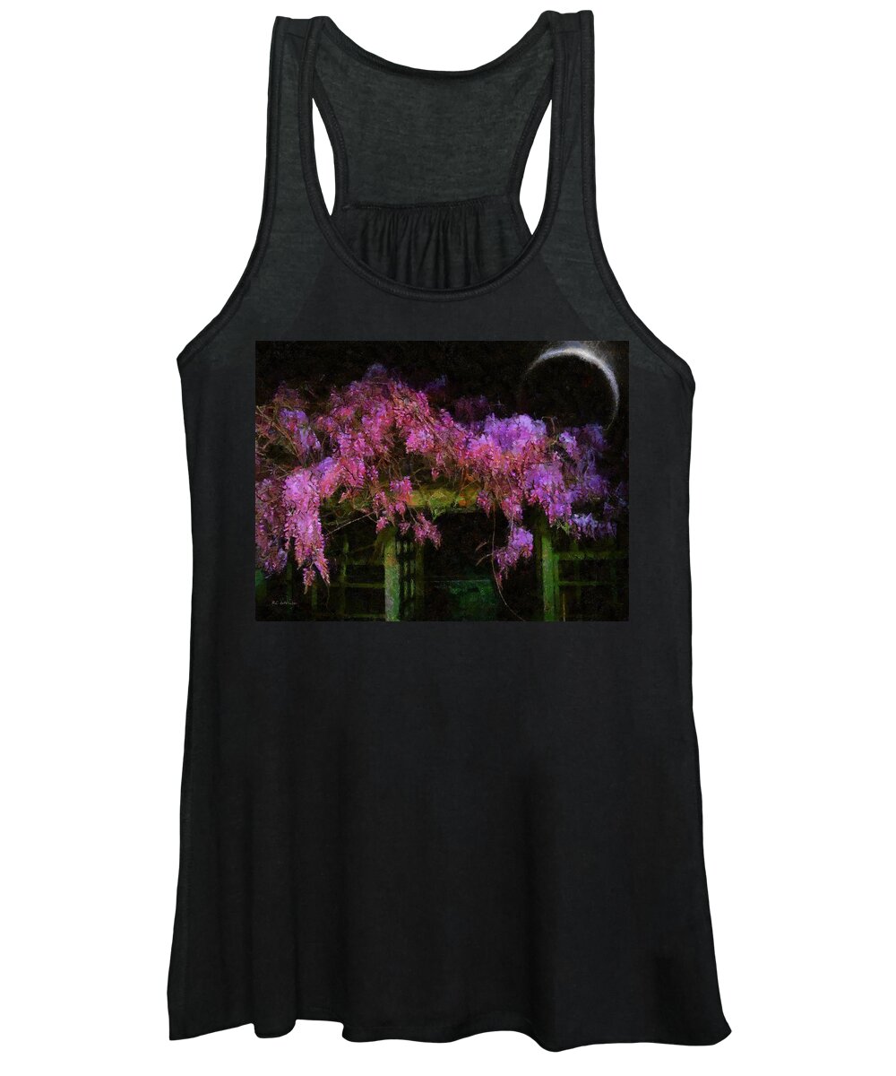 Wisteria Women's Tank Top featuring the painting Confetti of Blossoms by RC DeWinter