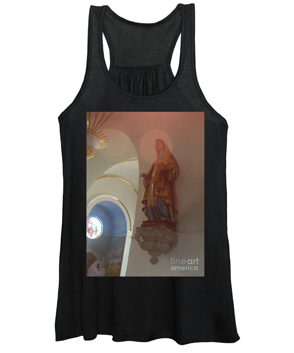 Religious. Women's Tank Top featuring the photograph Corona Madonna by Mary Mikawoz