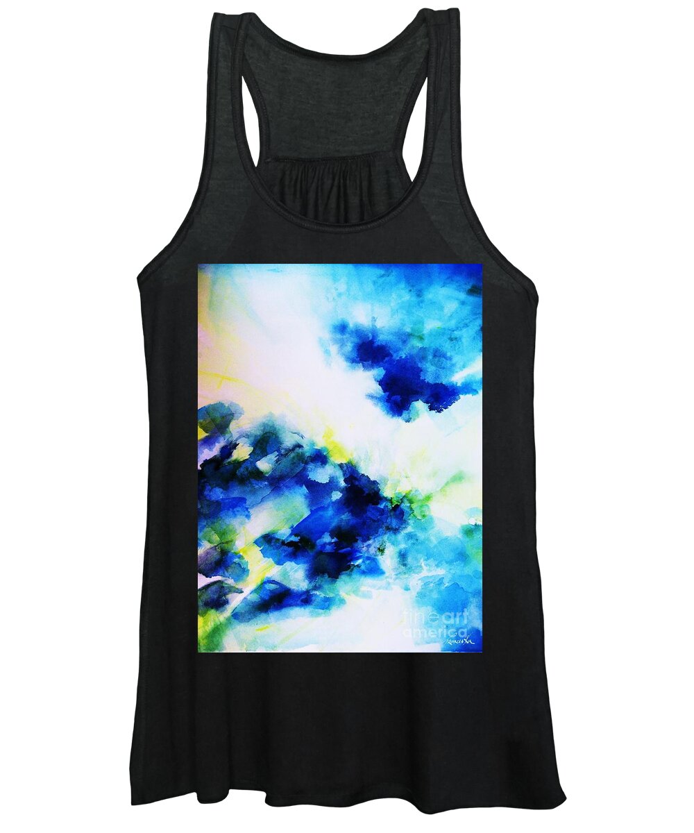 Abstract Women's Tank Top featuring the painting Creative Forces by Frances Ku