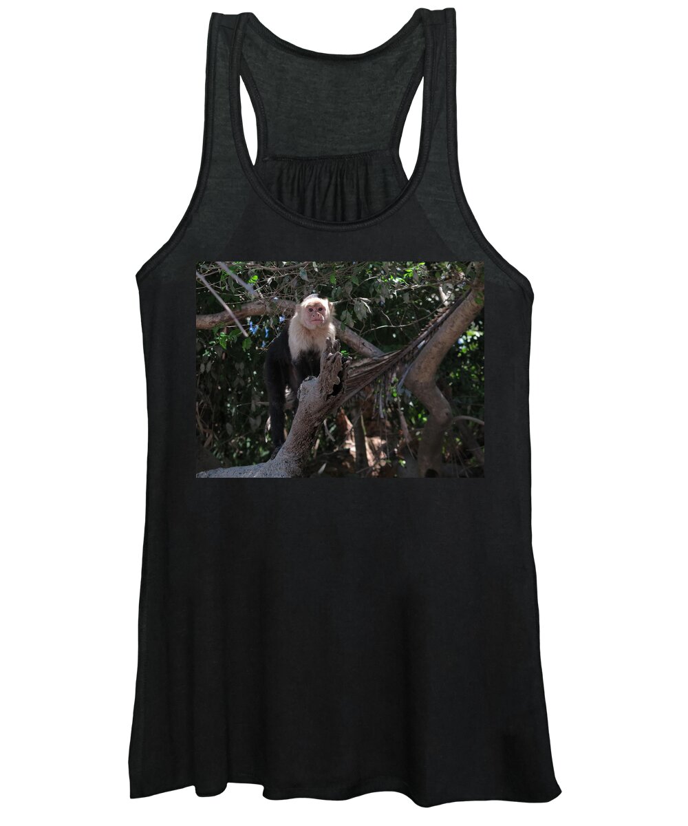 Capuchin Women's Tank Top featuring the photograph Curious by Jessica Myscofski