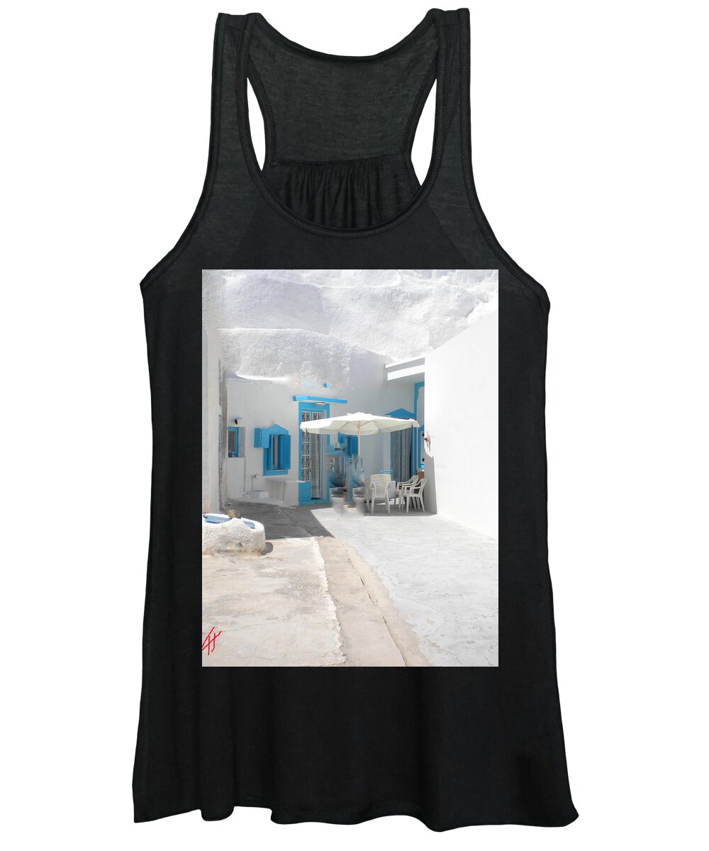 Colette Women's Tank Top featuring the photograph Cute Santorini Island Hause by Colette V Hera Guggenheim