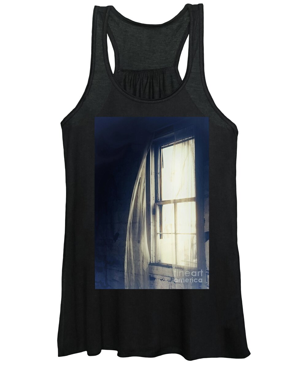 Window Women's Tank Top featuring the photograph Dark Dreams by Trish Mistric