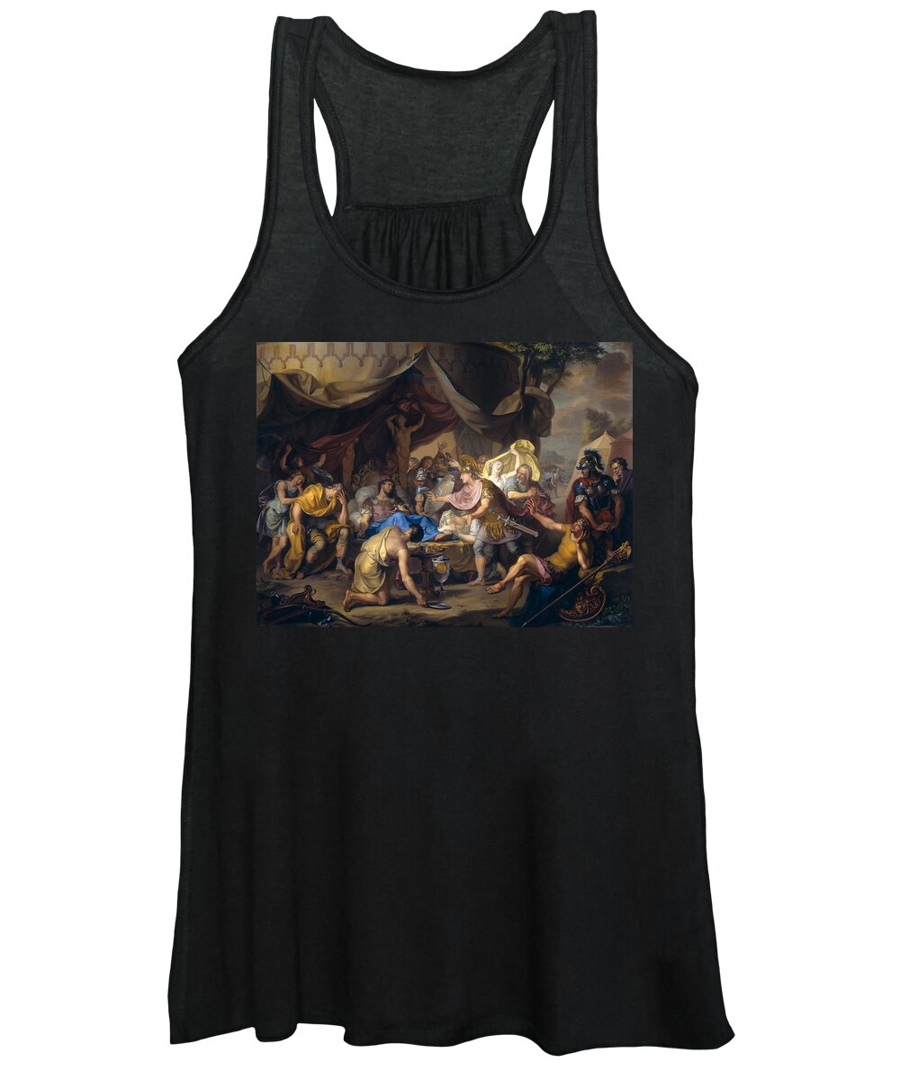 Isaak Walraven Women's Tank Top featuring the painting Death of Epaminondas by Isaak Walraven