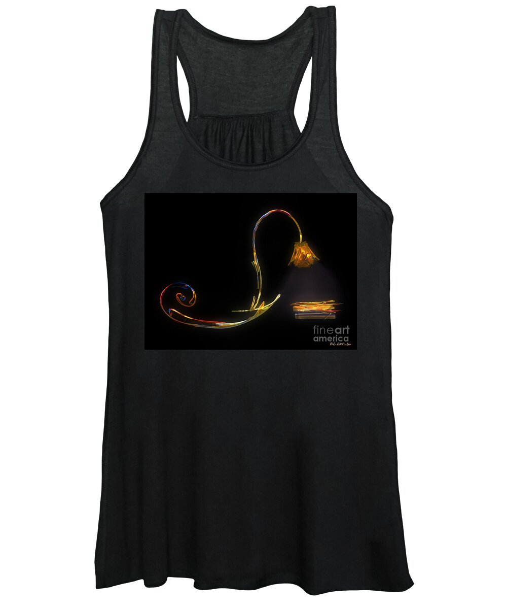 Lamp Women's Tank Top featuring the painting Do Not Go Gentle by RC DeWinter