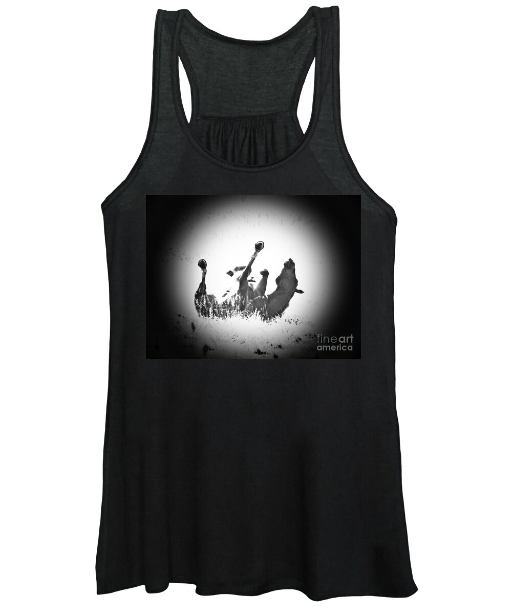 Horse Women's Tank Top featuring the photograph Drop and Roll by Cheryl Baxter
