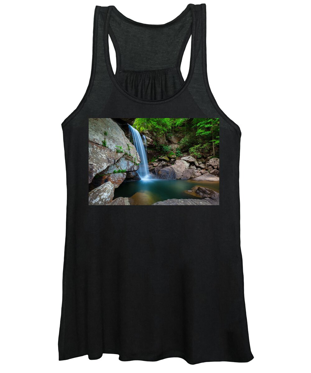 Waterfall Women's Tank Top featuring the photograph Eagle falls by Alexey Stiop