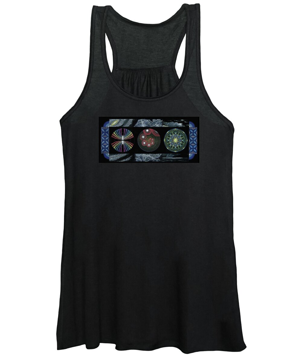 Mother Earth Women's Tank Top featuring the painting Earth's Beginnings - fine art prints by Keiko Katsuta