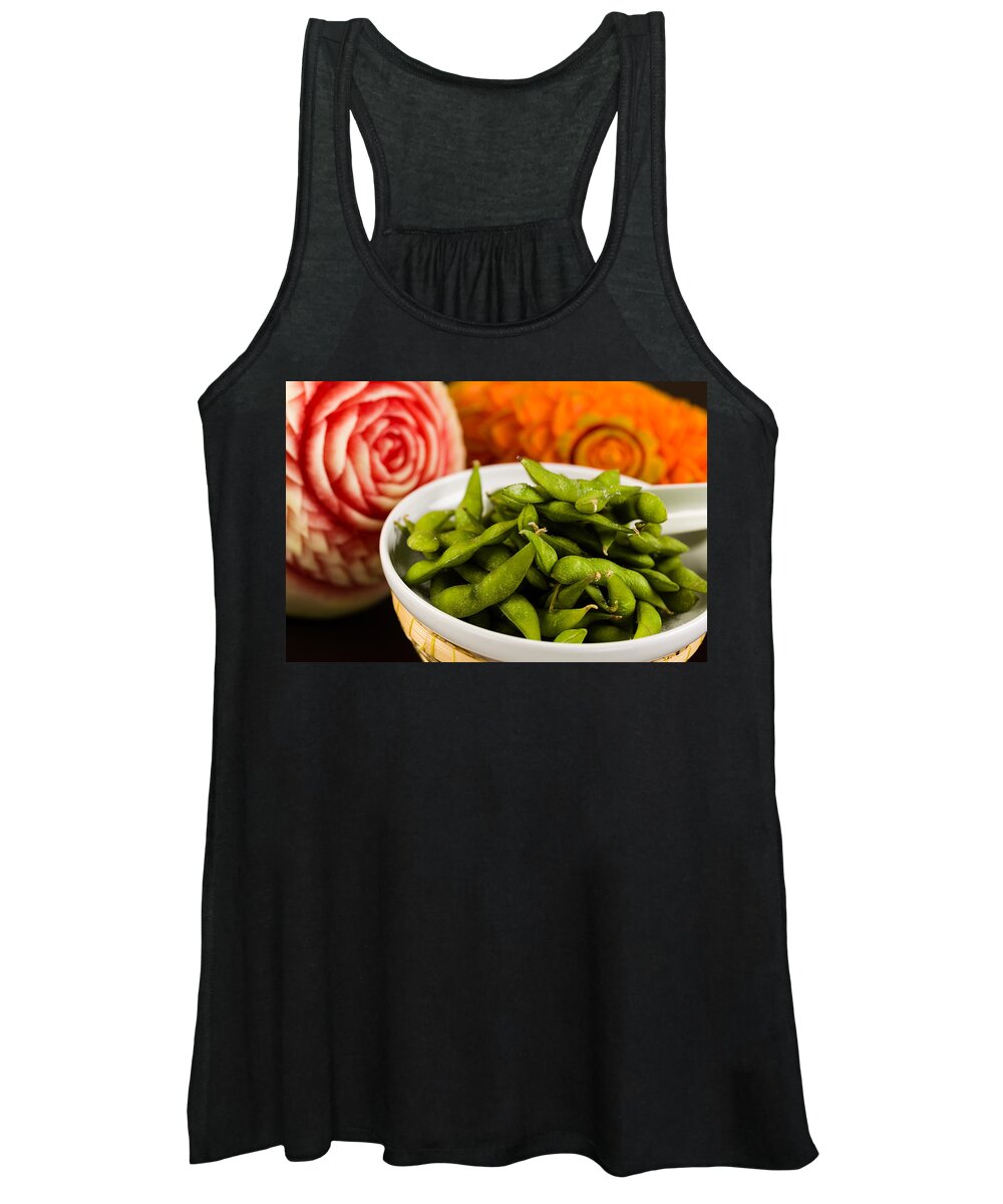 Asian Women's Tank Top featuring the photograph Edamame by Raul Rodriguez