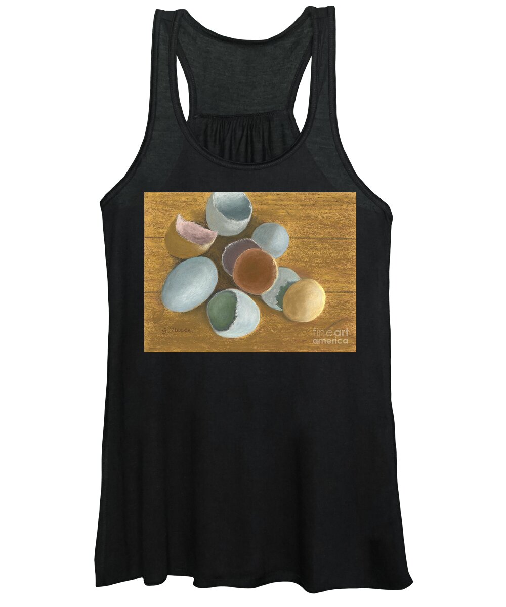 Aracanas Women's Tank Top featuring the pastel Egg Study by Ginny Neece