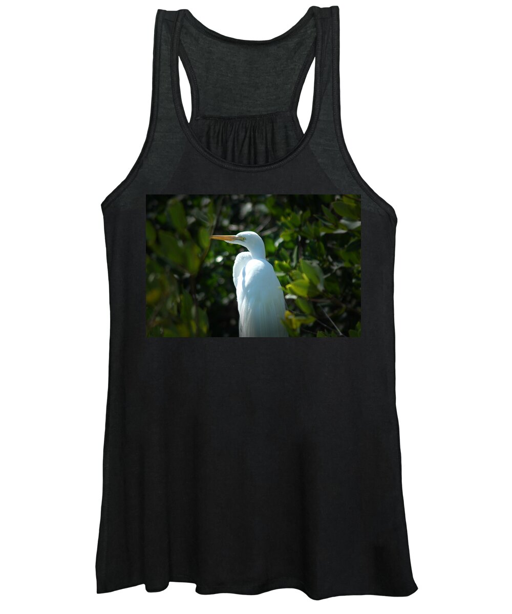 Egret Women's Tank Top featuring the photograph Egret Of Sanibel 9 by David Weeks