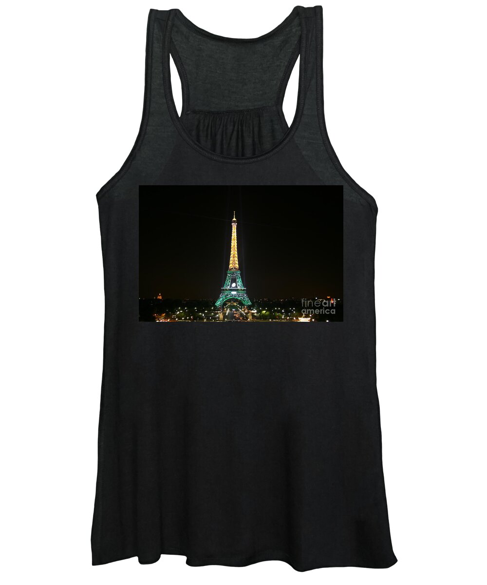 Eiffel Tower Women's Tank Top featuring the photograph Eiffel Tower at Night by Crystal Nederman