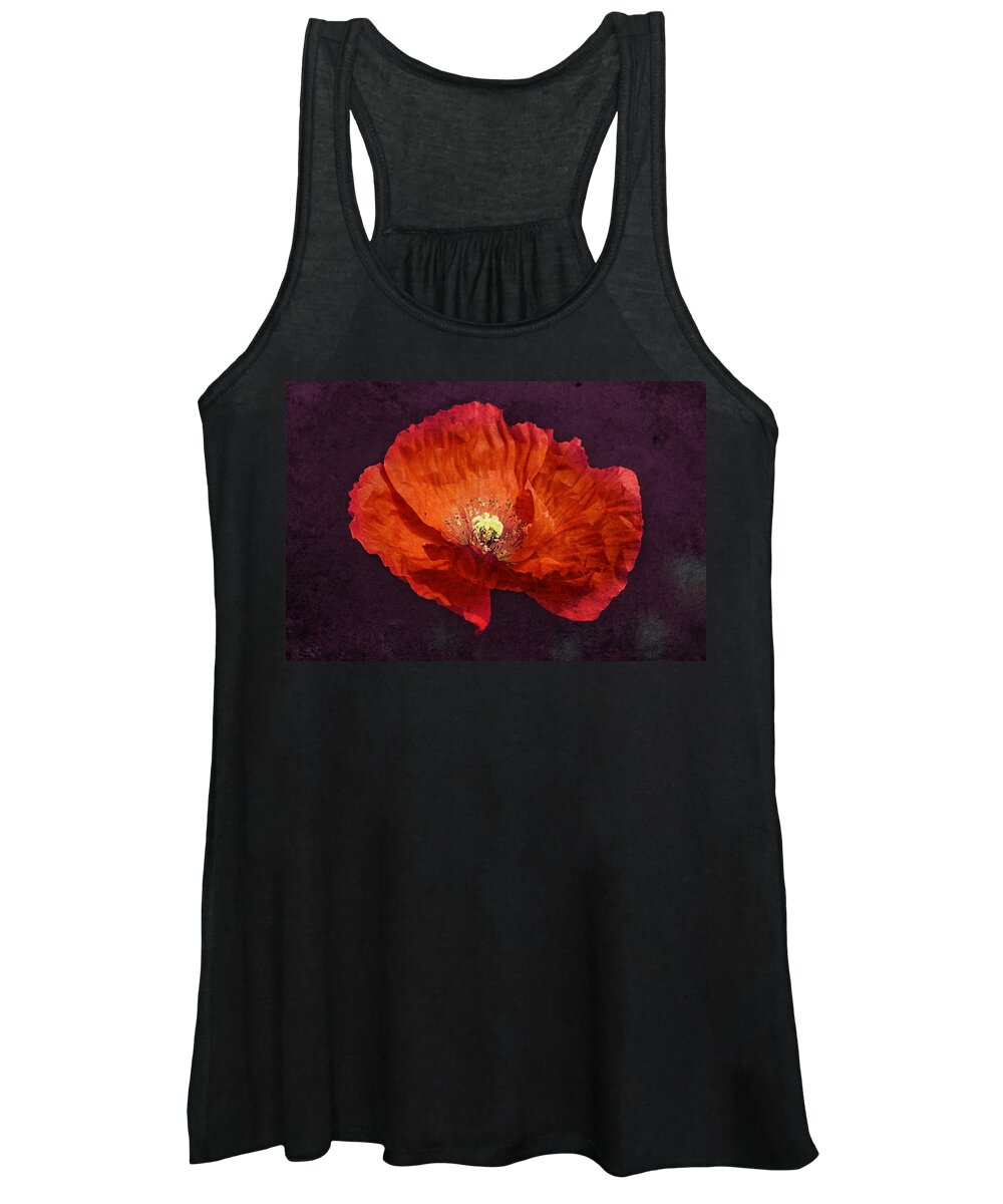 Poppy Women's Tank Top featuring the photograph Elegant Orange by Melanie Lankford Photography