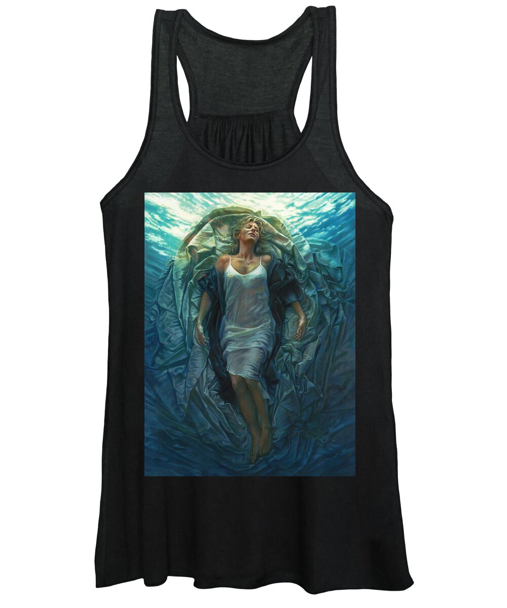 Conceptual Women's Tank Top featuring the painting Emerge Painting by Mia Tavonatti