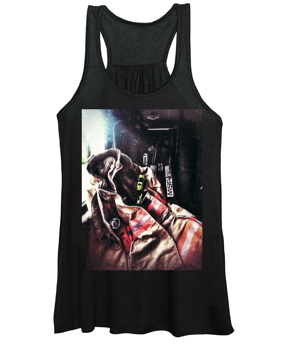 Fire Women's Tank Top featuring the photograph Emergency Standby by Al Harden