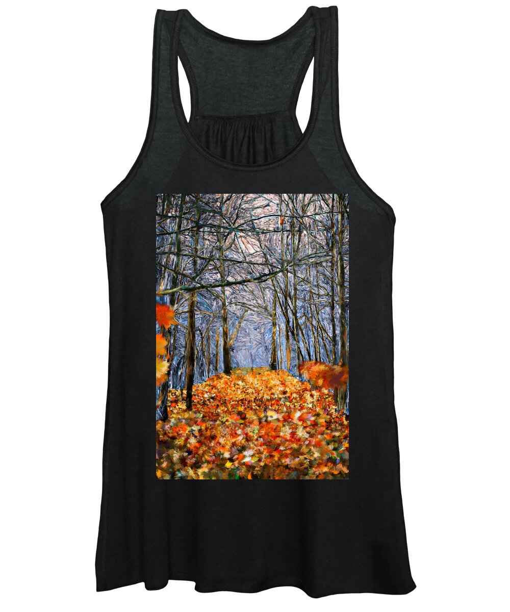 Winter Women's Tank Top featuring the painting End of Autumn by Bruce Nutting