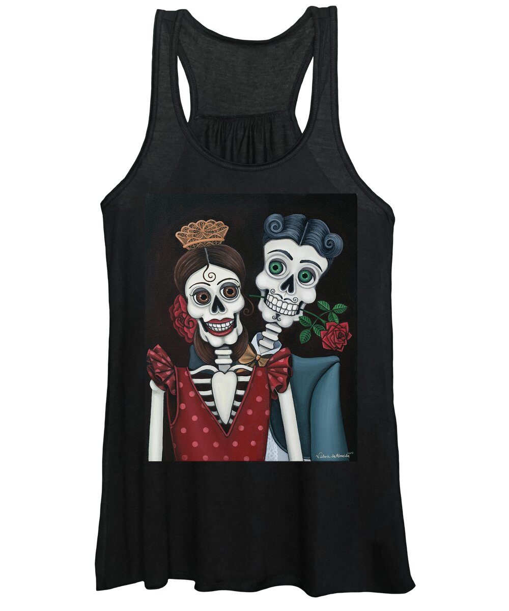 Day Of The Dead Women's Tank Top featuring the painting Every Juan Loves Carmen by Victoria De Almeida