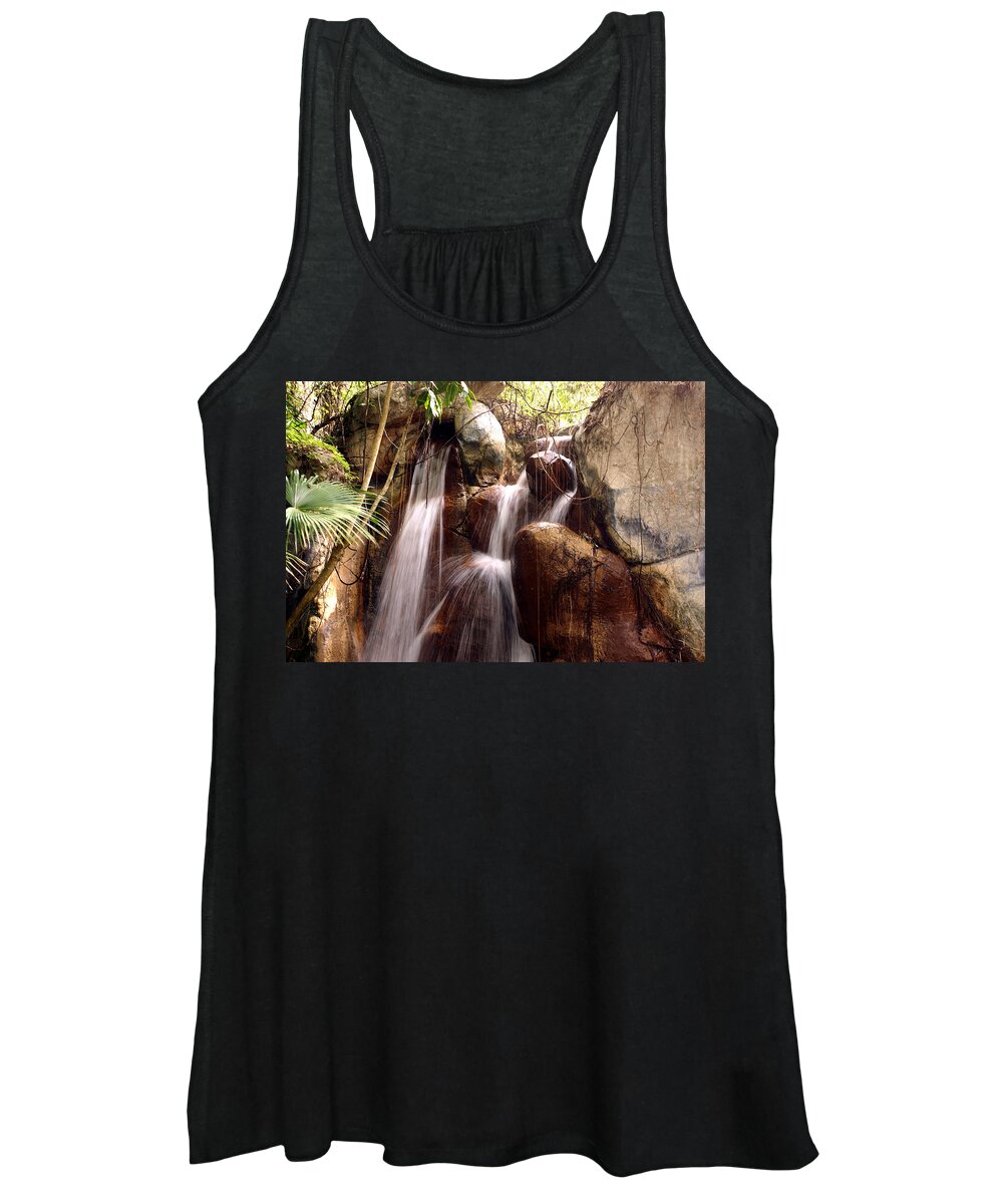 Waterfall Women's Tank Top featuring the photograph Fast Water by Chauncy Holmes