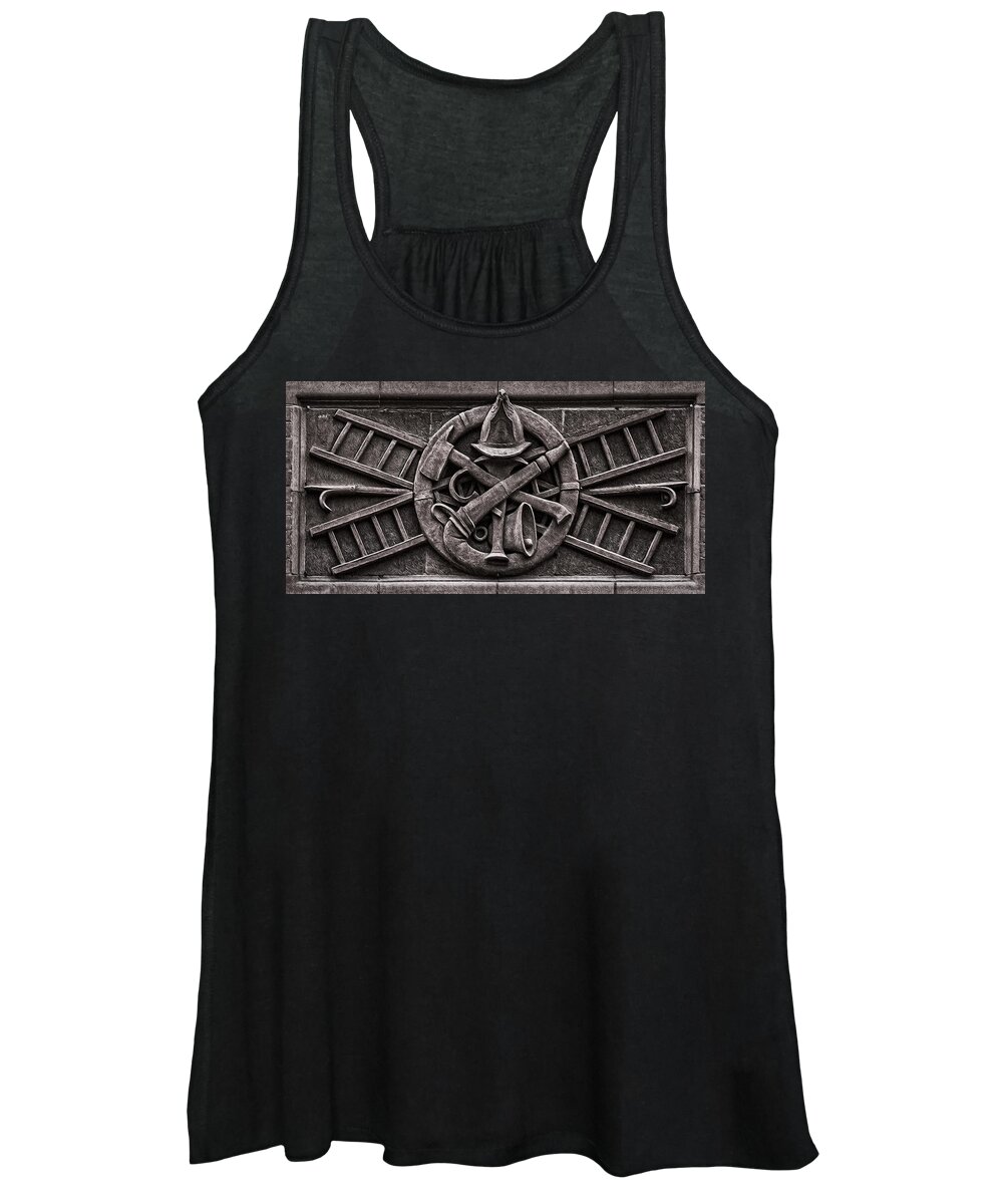Fire Women's Tank Top featuring the photograph Firefighter Symbols by Phil Cardamone