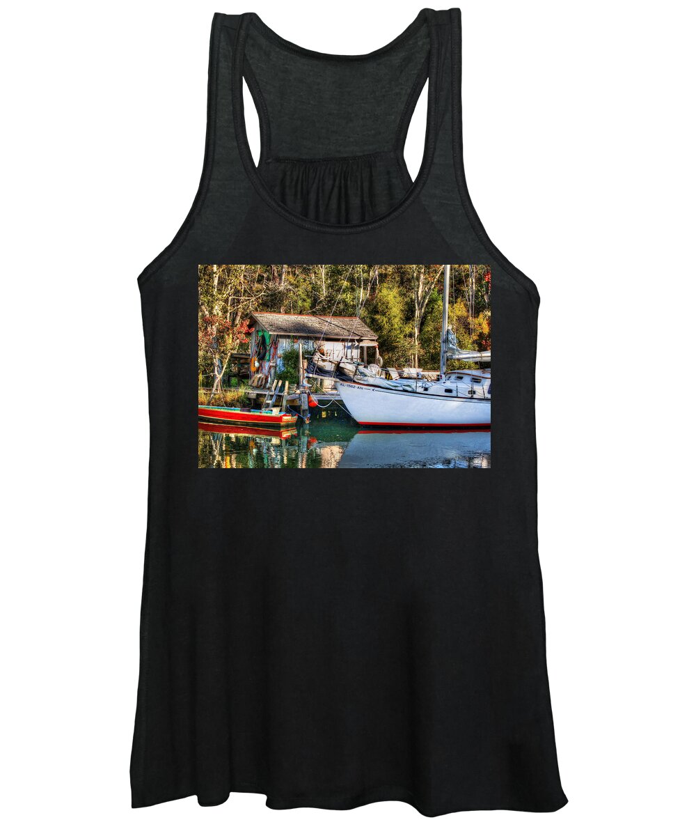 Fish Women's Tank Top featuring the photograph Fish Shack and Invictus Original by Michael Thomas