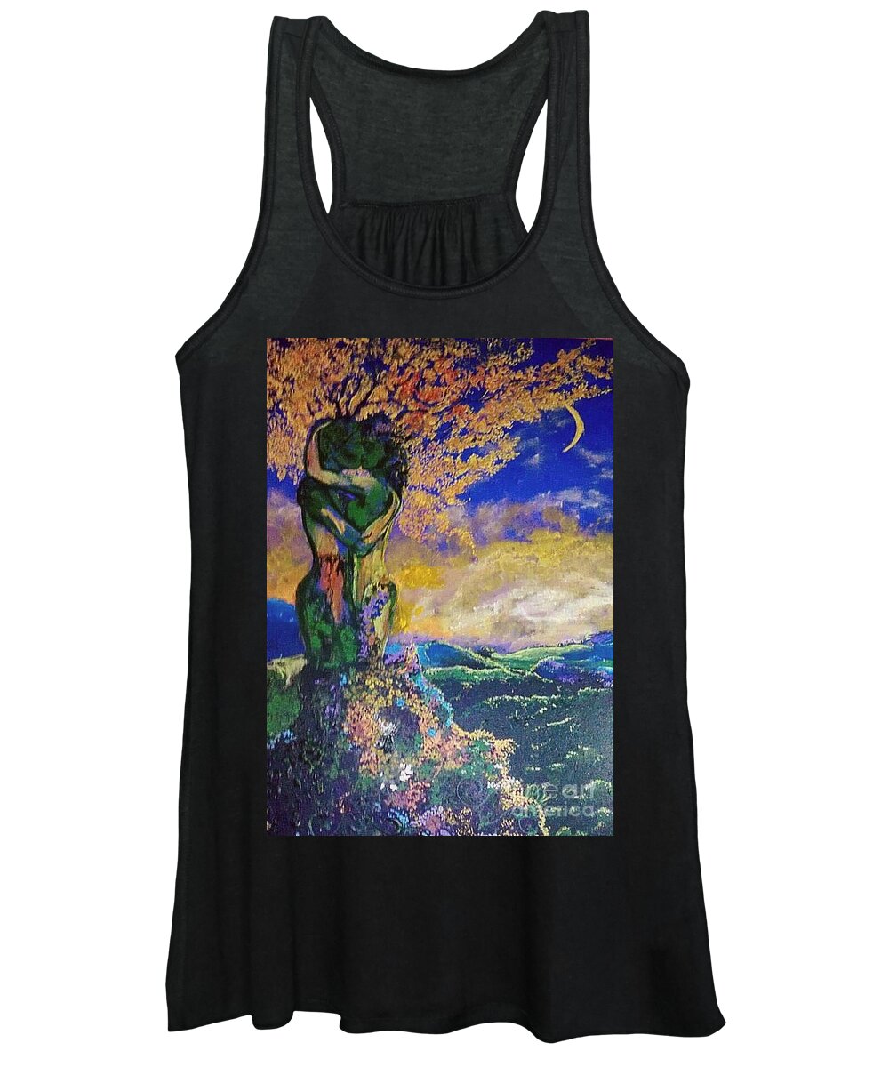 Trees Women's Tank Top featuring the painting Forever Embracing by Stefan Duncan