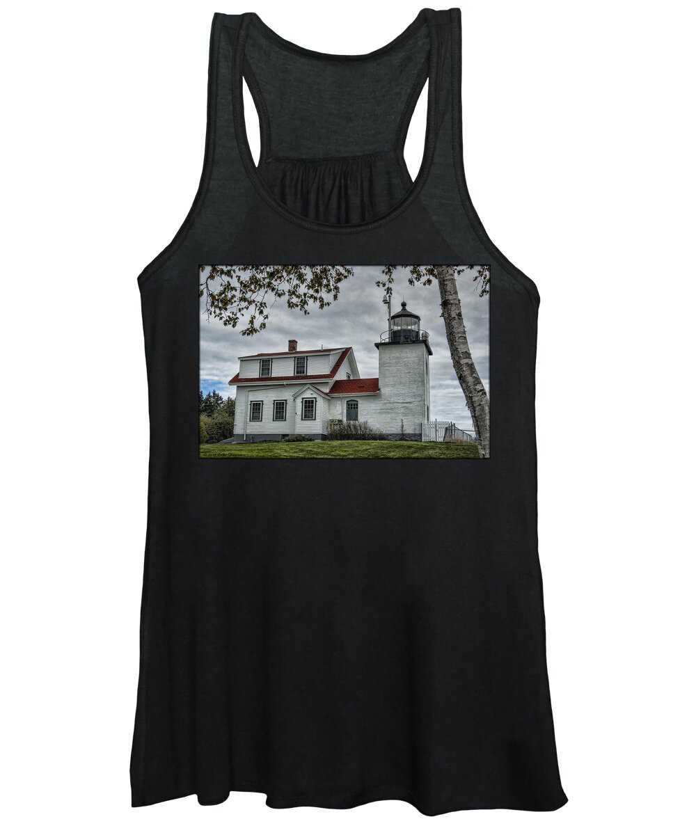 Lighthouse Women's Tank Top featuring the photograph Fort Point Lighthouse by Erika Fawcett