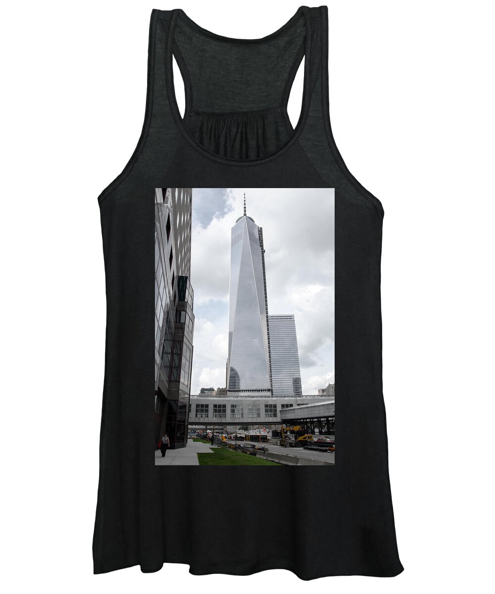 Freedom Tower Women's Tank Top featuring the photograph Freedom Tower by Maureen E Ritter